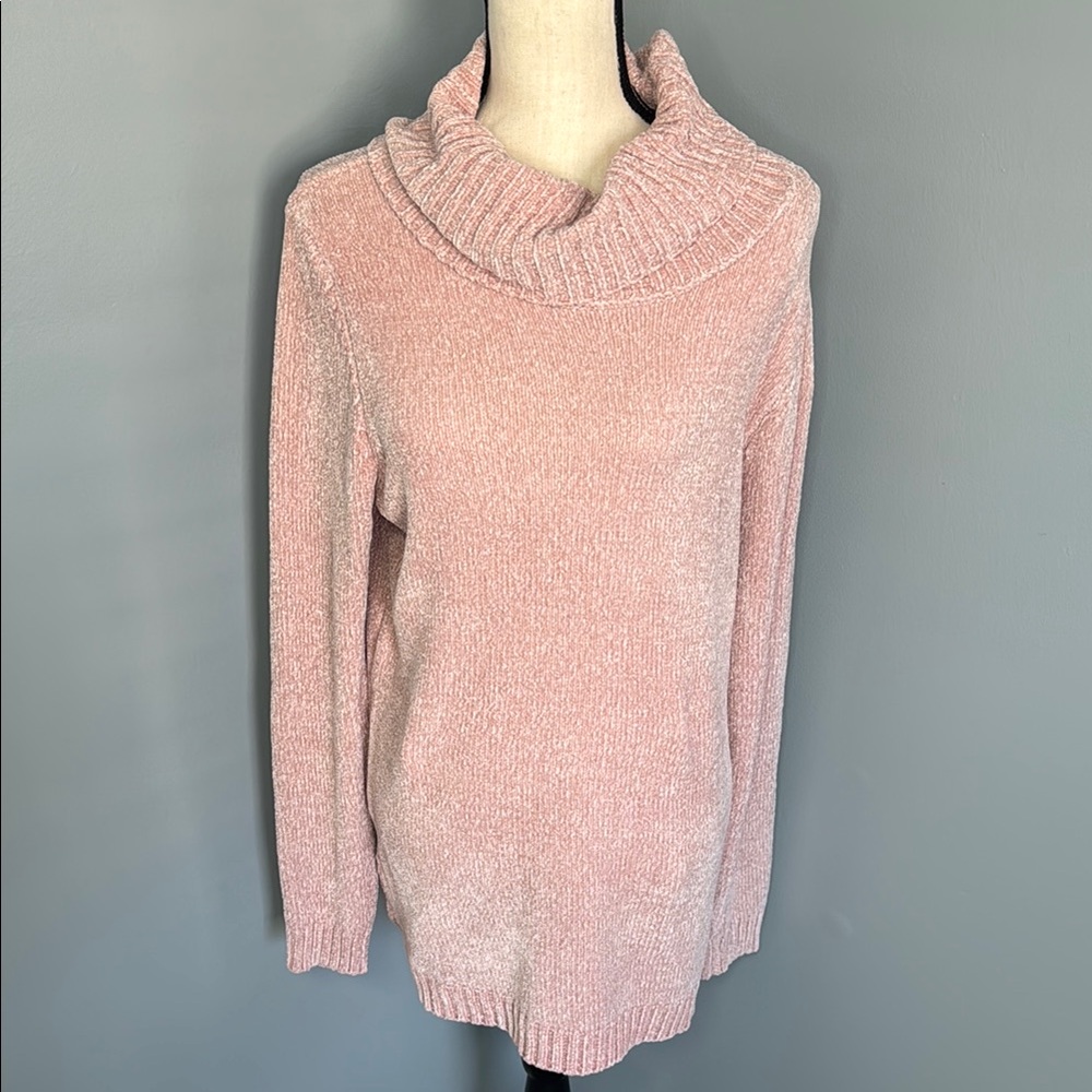 Karen Scott Women’s Pink Cowl Neck Sweater Sz M